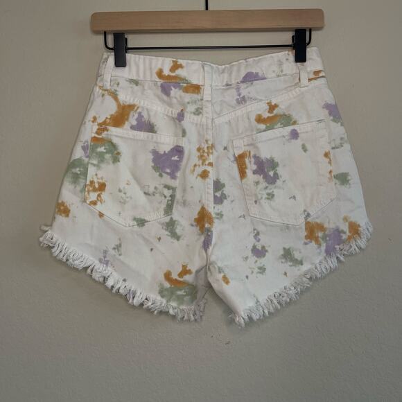 Wild Fable White Tie-Dye Fringe Highest Rise Shorts - Size 2 - Picture 4 of 7
